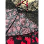 Victoria's Secret Victoria’s Secret Chemise Black Lace Trim Pink Hearts Babydoll Xs Valentines Day Photo 9