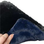 Hat Attack Faux Fur Clutch Blue Black New Photo 2