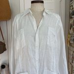 Women’s Cubavera linen pocket front shirt White Size XL Photo 6