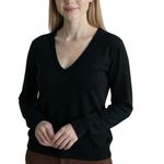 J.Crew Teddie V-neck Long Sleeve Cotton Sweater LARGE Super Soft Minimalist Photo 0