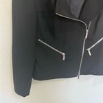 Karen Millen Moto Zip Through Collared Jersey Jacket Black Size 10 NEW Photo 4