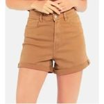 Arizona Jeans Arizona Jean Company Tan Camel Khaki Jean Shorts Rolled Hems 9 Photo 2