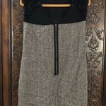 BCBGeneration BCBG gathered satin chiffon chevron herringbone tweed dress 8 Photo 3