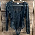 Free People In My Head Sheer Lace Bodysuit in Black NWOT size Small Photo 1