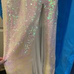 White Iridescent Pink Dress, Prom, Formal Size 4 Photo 4