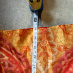 Lafayette 148 Floral Maxi Skirt size 10 L 100% Silk Oranges Red Photo 8