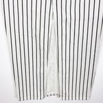 Scoop Skirt Denim White Black Striped Split Front Size 4 Maxi Photo 2