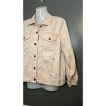 Chico's  Denim Jacket Women's Small Pink Jean Trucker Button Front Blush Soft Photo 2