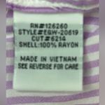 Velvet Heart  L Purple Striped Button Down Pocketed Shirt Photo 7