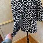 Ecology Women Sz 1X Cotton buttoned front lightweight jacket geo print Blazer Blue Photo 6