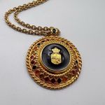 Liz Claiborne Vintage Liz‎ Claiborne necklace Sigil enamel gold tone Photo 1