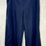 J. Jill Wide Leg Pants Womens XL Blue Stretch Ankle Lagenlook Nautical Boho Photo 0