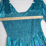 Free People NEW Free People Bali Tightrope Romper In Turquoise Combo, M Photo 11