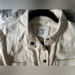 BDG Urban Outfitters Devin Distressed Denim Cream Romper Photo 8