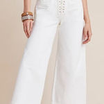 Citizens of Humanity White Nadia Lace-Up High-Rise Wide-Leg Jeans 27 Photo 0