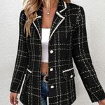 NWT Lavishly Paris Women’s Limited Edition Tweed Blazer. LAST IN STOCK Black Photo 13