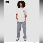 Obey 
WOMEN'S HARU BAGGY PANTS striped embroidered size 25 Photo 1