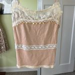 Jeff Gallano Nylon Babydoll cami with ruching and lace Size 1 Photo 3