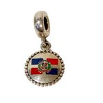 Pandora  Dominican Republic Flag Charm Exclusive Dangle Pendant 925 Sterling Photo 0