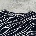 Chico's  Tunic Women 8 Medium Travelers Zebra Animal Print Asymmetric Wrinkle Free Photo 3