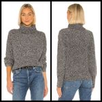 Sanctuary ππ Cozy Roll Neck Marled Knit Sweater Heather Black Small S NW Photo 6