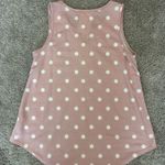 Pink and White Polka Dot Lace Tank Top Size M Photo 1