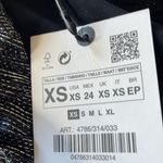 ZARA NWT METALLIC THREAD CROP TOP WITH KNOT BLOGGERS FAV XS BLACK Festive Photo 9