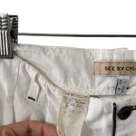 See By Chloe  White Button Down Bermuda Cotton Long Shorts Photo 5