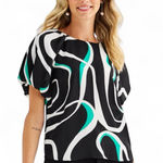 Nine West Silky Short Sleeve Blouse NWT SMALL Photo 0