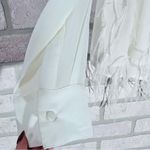 J.Crew NWT Bungalow Feather-Embellished Chiffon Blouse in Ivory Size XL Photo 4