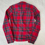 Hollister Holiday Red Tartan Plaid Flannel Button Down Shirt Long Sleeve Photo 6