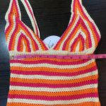 Princess Polly  Pareem Mini Dress US 4‎ Crochet Stripe Sexy Cottagecore Knitwear Photo 9