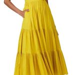 Kate Spade • Poplin Ruffle Tiered Dress mustard yellow gold cotton maxi midi Photo 0