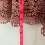 Self Esteem  Mauve Brown Button Crochet Trim Cardigan Size 3x Photo 5