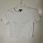 Forever 21  white crop top ribbed bustier tshirt size medium Photo 0