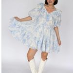 Floral Blue and White Dress Photo 2