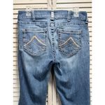 Ariat Medium Wash Embroidery Denim Jeans Low Rise Straight Size 29L Zip Logo Photo 5