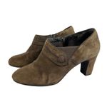Clarks  Women 8.5 Brown Suede Ankle Boots Side Zip Block Heel Casual Dress Shoes Photo 0