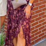 Free People  Floral Ruffle Skirt Photo 0
