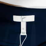 Joie  Amzie Blue White Colorblock Pleated Chiffon Tank Top Blouse Small Photo 1