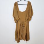 Ashley Stewart  Gold Cotton Gauze Dress NWT Size 26/28 Photo 4