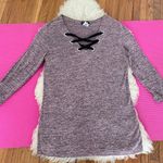 Fig & Blu purple preppy knit top with cris Photo 0