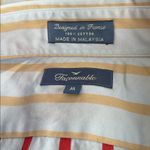 Faconnable Striped Blue and Tan Cotton Button Down sz M Size M Photo 5
