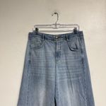 Pilcro  Blue Wide Leg Cropped Boyfriend Raw Hem Jeans Sz 28 Photo 2