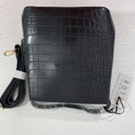 NWT AOTA Black Croc Embossed Vegan Leather Bucket Bag PETA Approved Photo 2