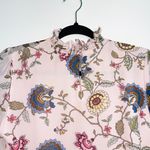Vince Camuto Light Pink Floral Print Smock High Neck Blouse Photo 6