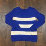 Madewell  Royal Blue Wide Striped Crewneck Sweater Photo 5