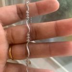 10k White Gold Diamond Wave Bracelet Photo 3