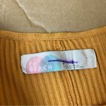 Free People  Beach Mustard Ribbed Top Photo 5