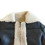 Mother The Boxy Zip Moto Jacket Leader of the Pack Vegan Leather Size Small Black Photo 2